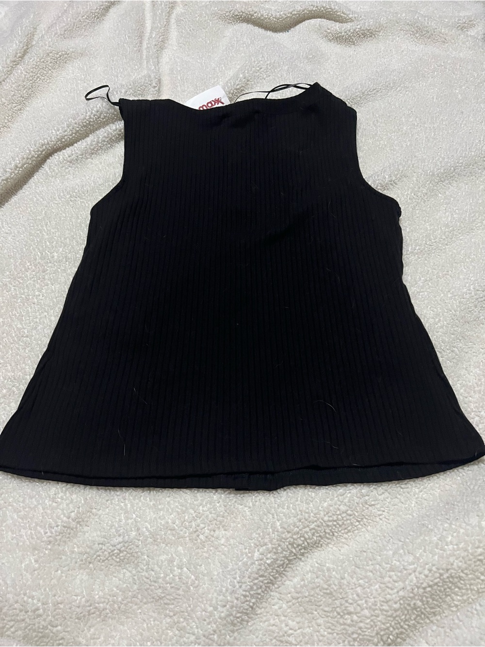 Truth Black Ribbed Sleeveless Button-Front Top - Picture 3 of 3